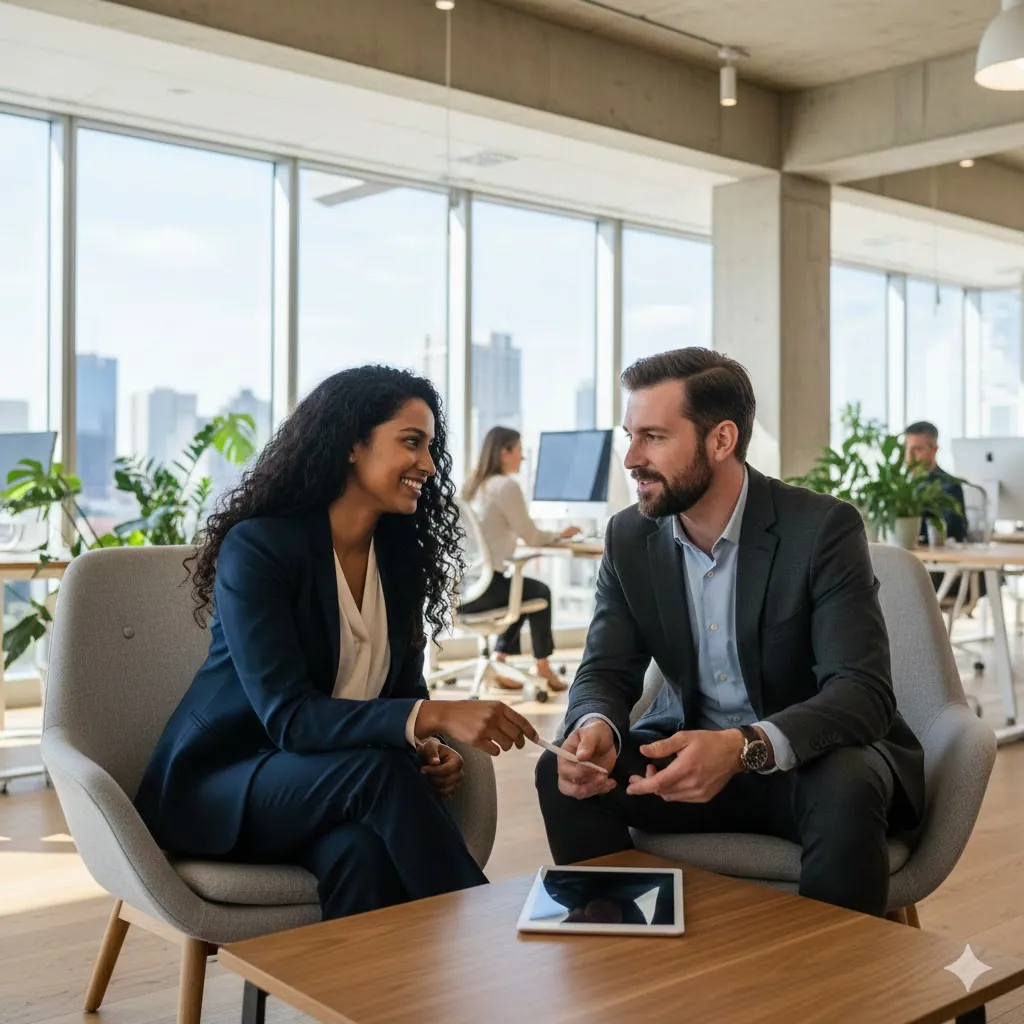 Professional video call with remote and on site participants